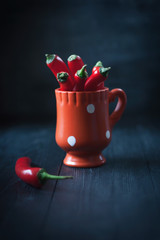 Red pepper in a mug