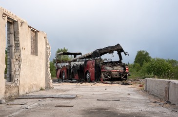 burned bus