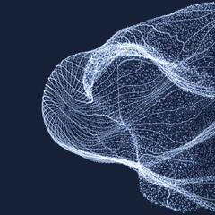 3D Technology Style. Abstract Background. Vector Illustration.