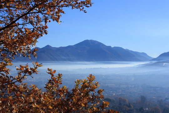 Avellino panorama da Mercogliano con Monte Terminio