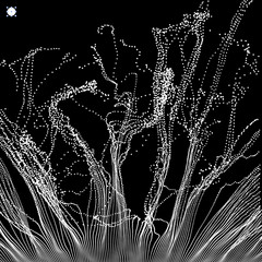 Wave Background. Illustration with Dots. Network Design with Particle.