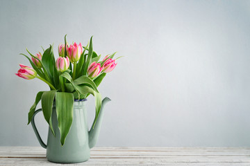 Pink tulips bouquet