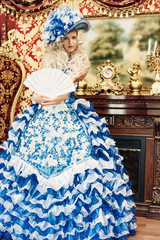 Fototapeta na wymiar Beautiful woman wearing princess costume