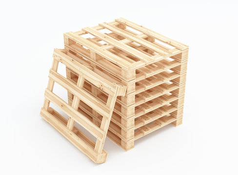 bancali in legno impilati 