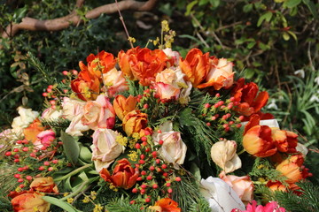 Blumen nach Beerdigung 
