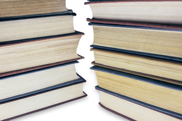 Background from books. Books close up.