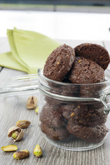 RUSTIC COOKIES COCOA AND PISTACHIOS