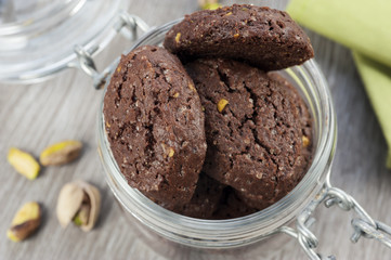 RUSTIC COOKIES COCOA AND PISTACHIOS