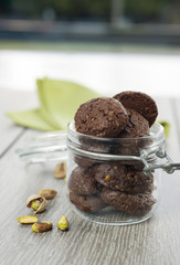 RUSTIC COOKIES COCOA AND PISTACHIOS