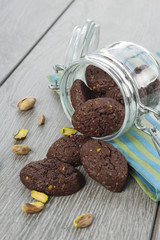 RUSTIC COOKIES COCOA AND PISTACHIOS