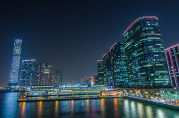 Obraz premium Hong Kong City Night Scenes