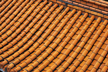 Orange tiles texture 