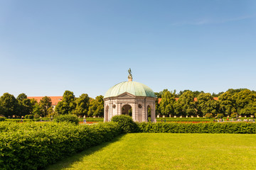 Traditional street view of place in Munich, Germany