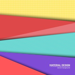 Fototapeta premium Vector material design background. Abstract creative concept layout template. For web and mobile app, paper art illustration, style blank, poster, booklet. Motion wallpaper element. Flat ui.