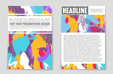 Naklejka premium Abstract vector layout background set. For art template design, list, page, mockup brochure theme style, banner, idea, cover, booklet, print, flyer, book, blank, card, ad, sign, sheet,, a4.