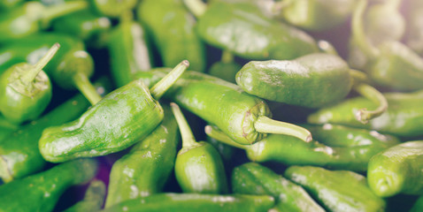 green peppers background - texture of green pepper, chili
