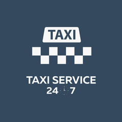 Taxi service. Taxi banner. Vector flat illustration.