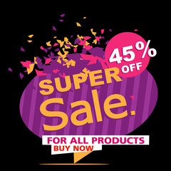 Super sale, paper banner, sale background, big sale,poster sale