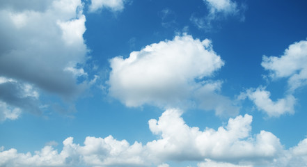 Obraz premium Blue sky color with clouds background photo