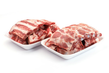 ribs on a white background