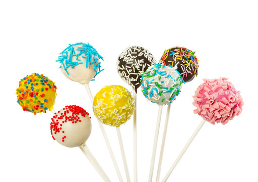 Colorful cake pops