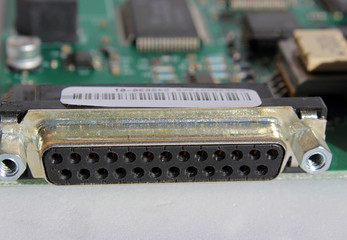 Conector paralelo de impresora en placa