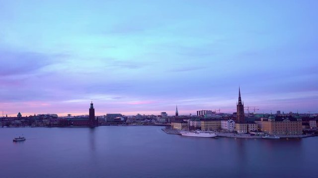 View of Stockholm at dusk