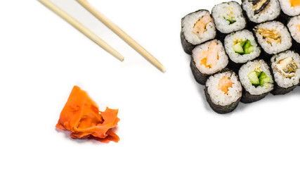 Hosomaki and chopsticks