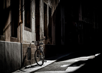 bicycle in darkness