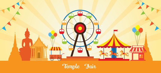 Thai Temple Fair, Thailand Festival and Event in Buddhism Place