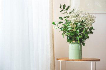 Flowers on small table