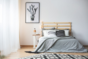 Black and white bedroom