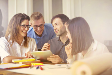 Fototapeta premium Working in team