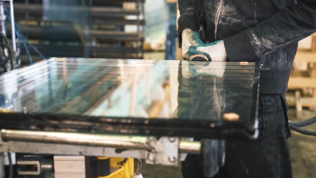 Hands Of Workers With Spatula Seal