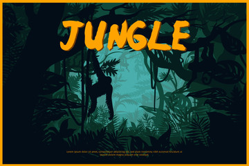 Green Jungle Landscape Natural Poster