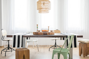 Dining table and chairs