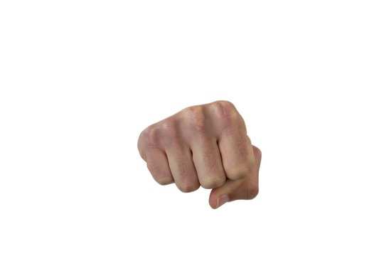 Males hand with a clenched fist