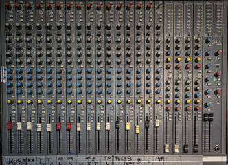 Audio recording studio mixer