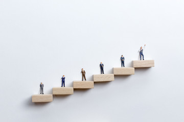 Business strategy concept - Stairs of success
