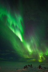 Aurora Borealis over head of us outside our hotel in Myvatn