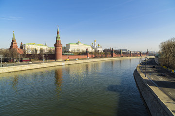 Obraz premium View of the Moscow River and the Kremlin