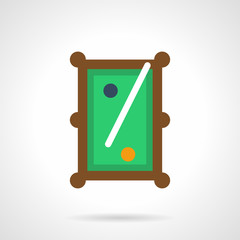 Billiard entertainment flat color vector icon
