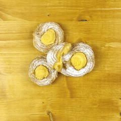 cream puffs with pastry cream