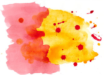 Abstract watercolor background with blots