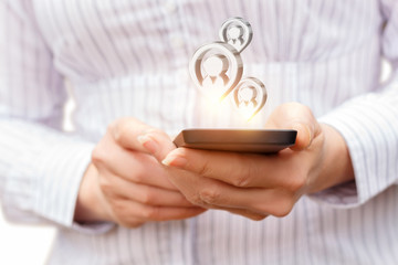 Potential customers in the phone.