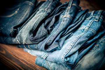 Pile of jeans