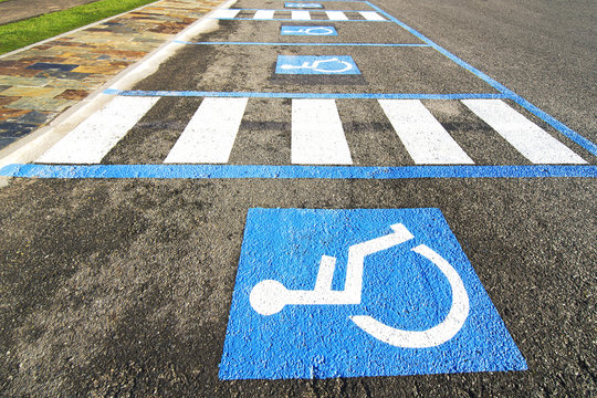 disabled handicap parking  space reserved for handicapped