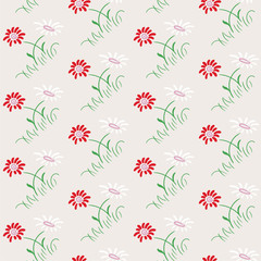 Hand drawn floral seamless pattern, delicate, spring background