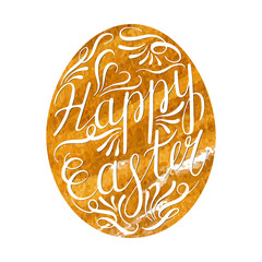 Easter egg with handwritten text.