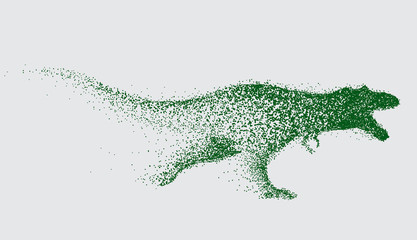 blurred motion of tyrannosaur
